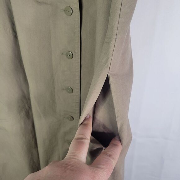 Peter Nygard Sleeveless Tan Button-Up Dress - Picture 8 of 15